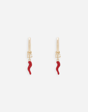 Dolce & Gabbana Creole earrings with horn Print F6JJYTFSUBH