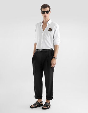 Dolce & Gabbana Camisa Martini de algodón White G5ML1ZGK278