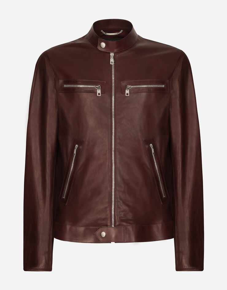 Dolce & Gabbana Lederjacke Mehrfarbig G9AZZLHULQX