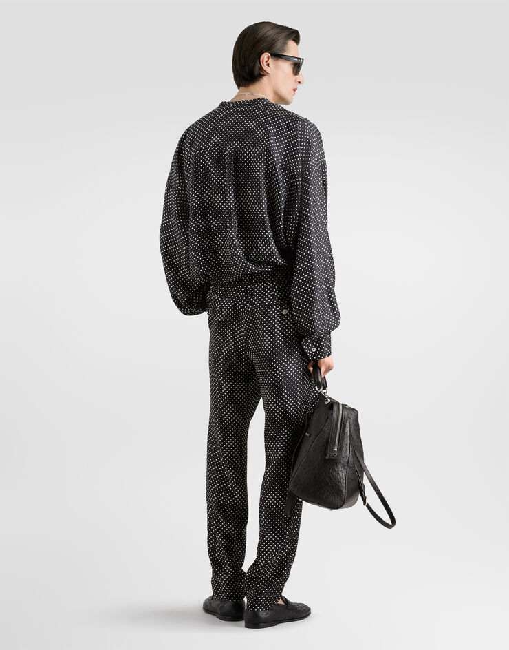 Dolce & Gabbana Polka dot-print silk twill trousers Dolce & Gabbana Polka dot-print silk twill trousers Multicolor GP12QTIS13O