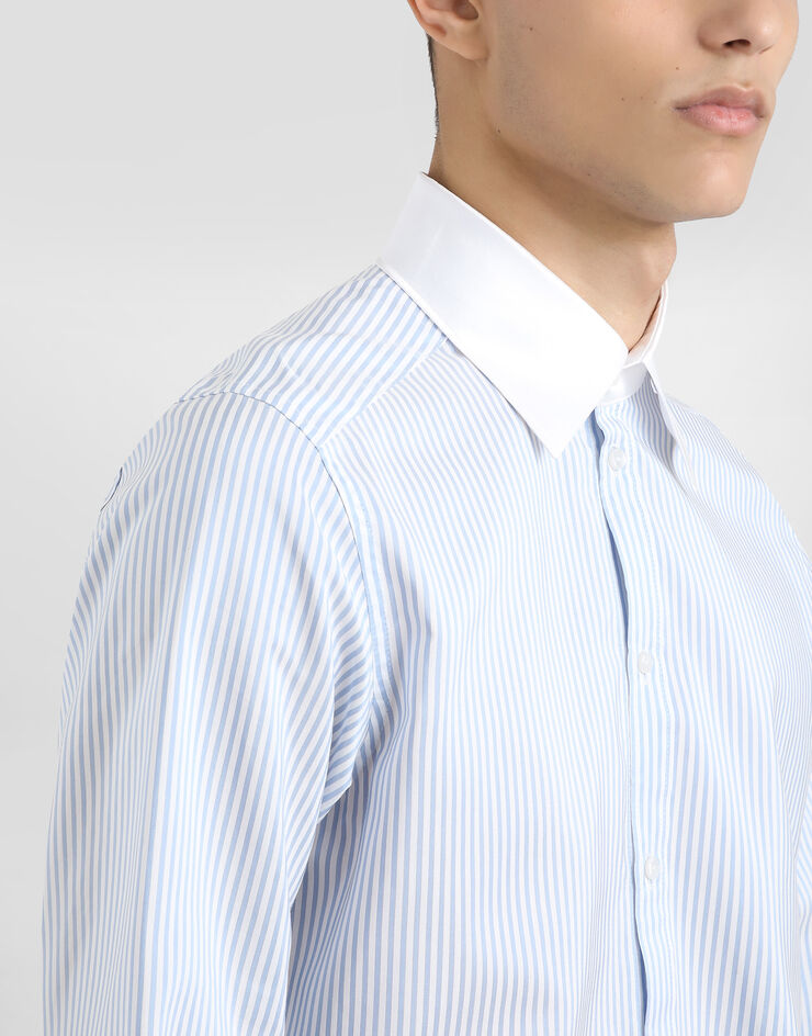 Dolce & Gabbana Striped cotton shirt Multicolor G5MM4ZFBTAK