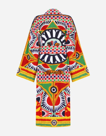 Dolce & Gabbana Terry Cotton Bath Robe Multicolor TCF010TCAGP