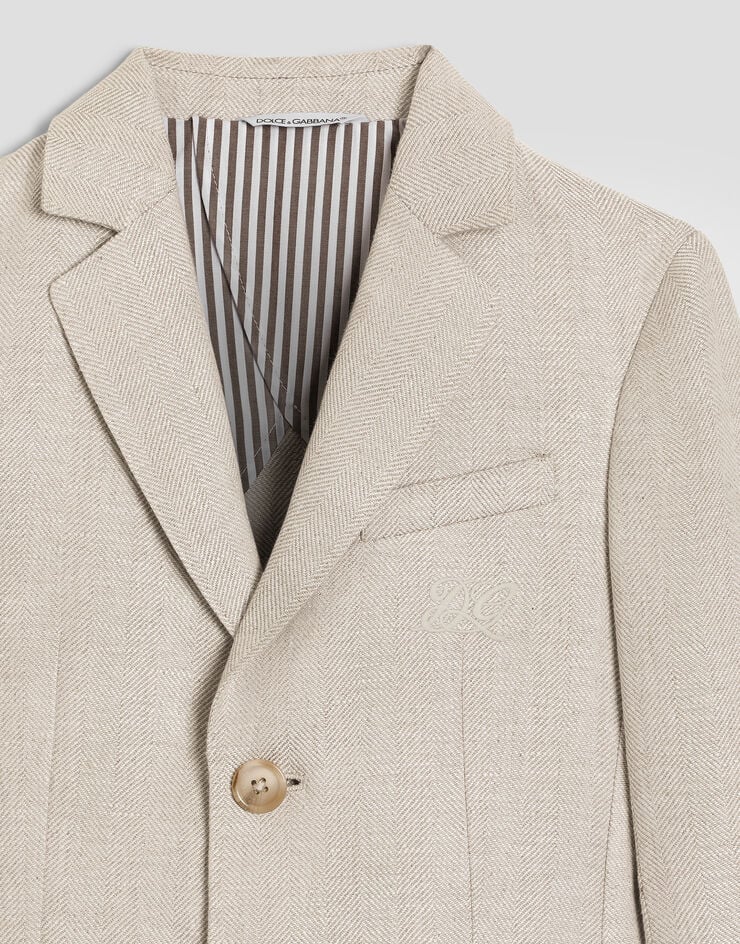 Dolce & Gabbana Single-breasted linen jacket Dolce & Gabbana Single-breasted linen jacket Multicolor L41E97FC4AQ