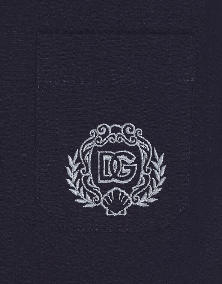 Dolce & Gabbana Short-sleeved shirt in cotton Blue L44S44FR51F