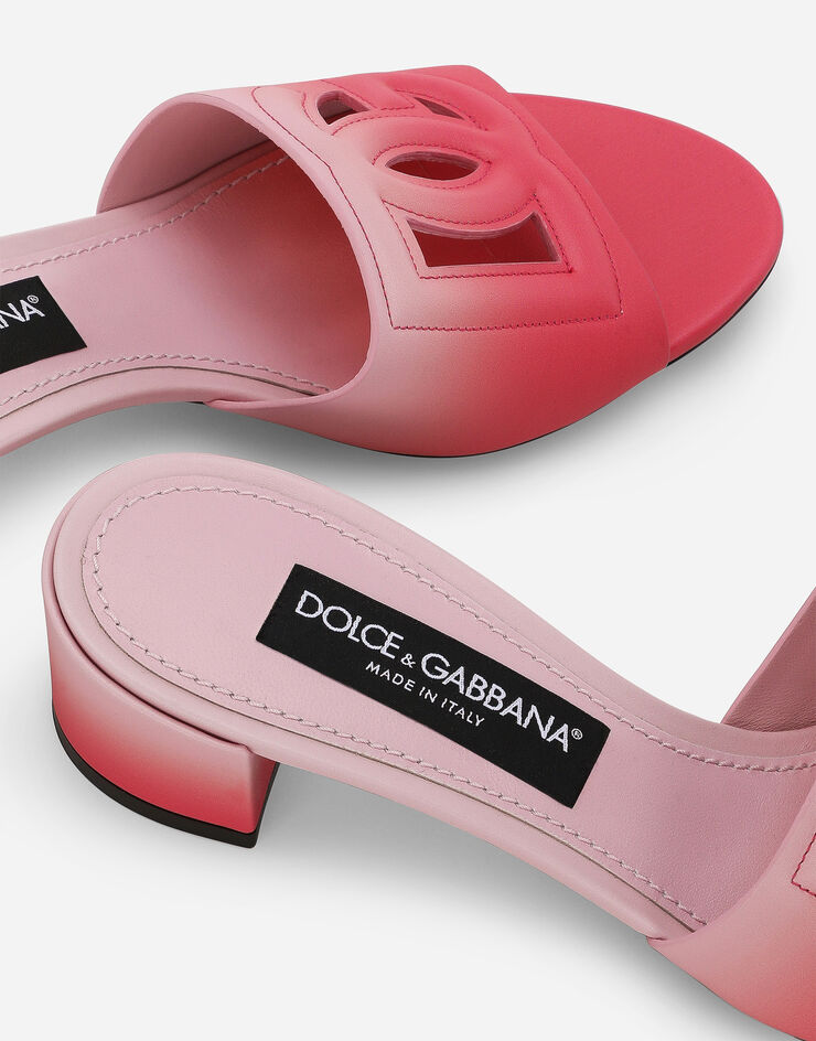 Dolce & Gabbana Mules en cuir de veau Rose CR1139AS204