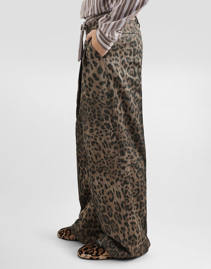 Dolce & Gabbana Leopard-print jacquard trousers Print GP20WTFRMEC