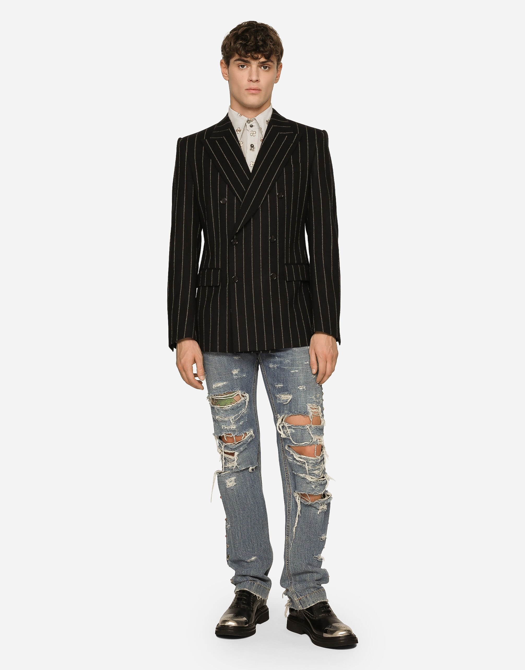 【送料&関税込】Dolce & Gabbana Jacket In Stretch Wool C Long double-breasted Dolce tuxedo jacket in stretch wool in