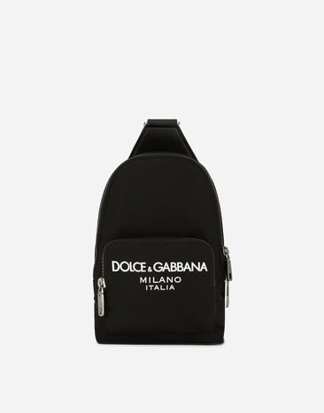 Dolce & Gabbana Umhängerucksack aus Nylon Braun BM2331A8034