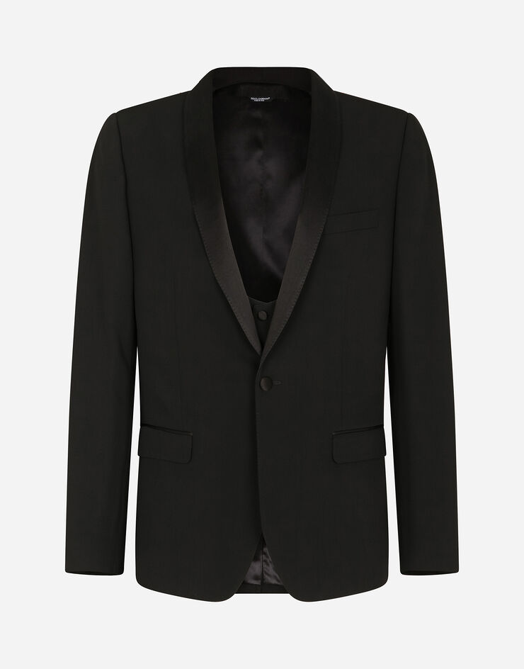 Dolce & Gabbana Wool Martini-fit tuxedo suit BLACK GK1FMTFU2KF