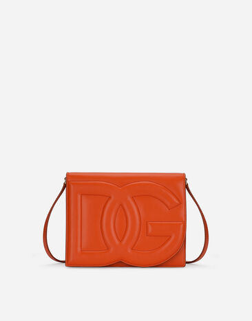 Dolce&Gabbana حقيبة كروس بودي DG Logo Bag من جلد عجل أبيض F8N08TFU7EQ