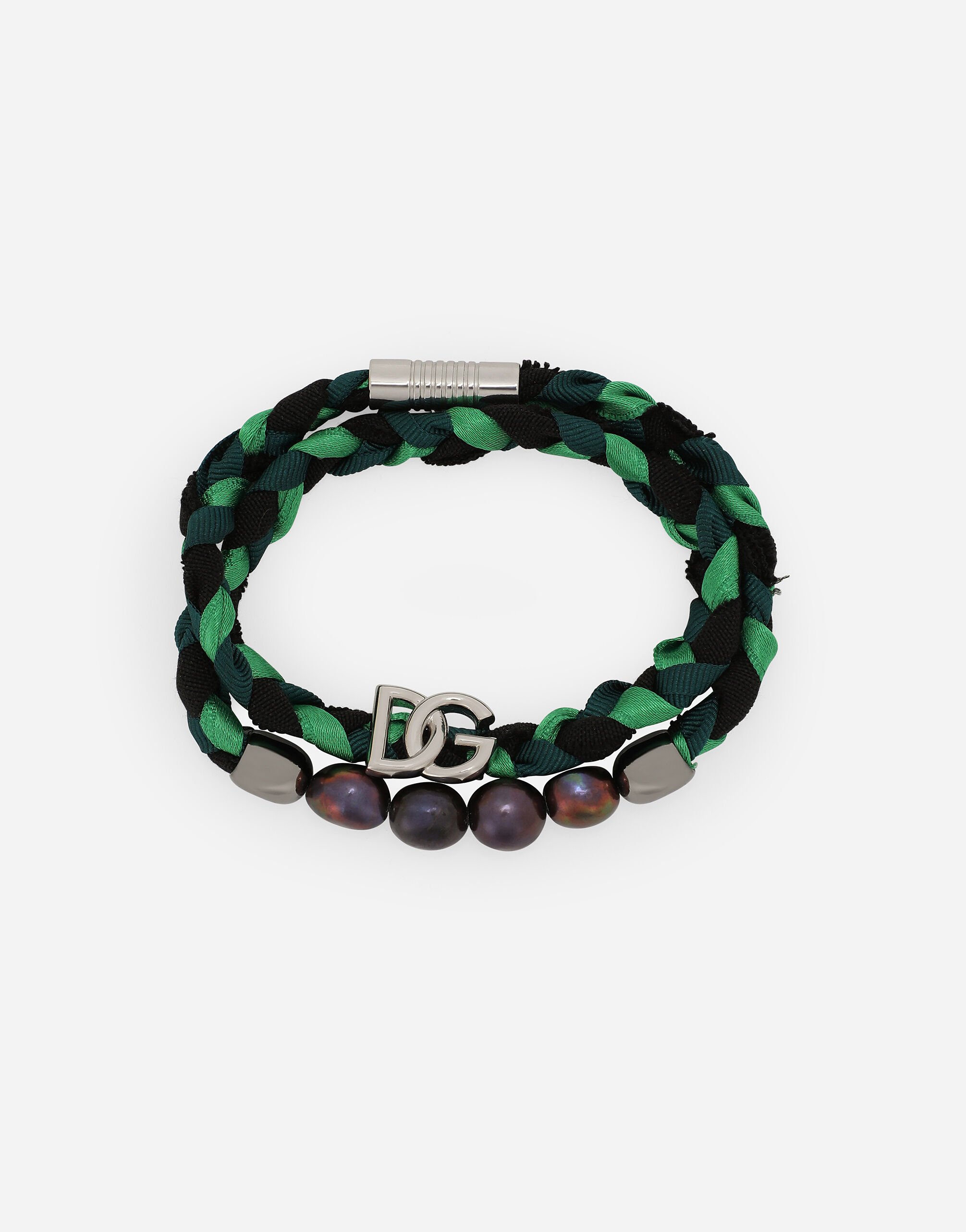 Dolce & Gabbana “Banano” interwoven bracelet Black VG4416VP587