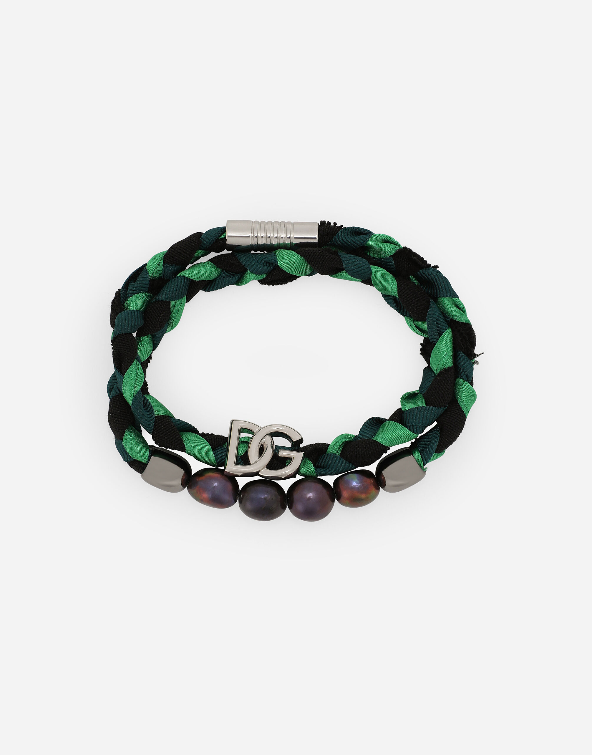 Dolce & Gabbana Bracelet tressé « Bananier » Argent WRQ5P1W1111