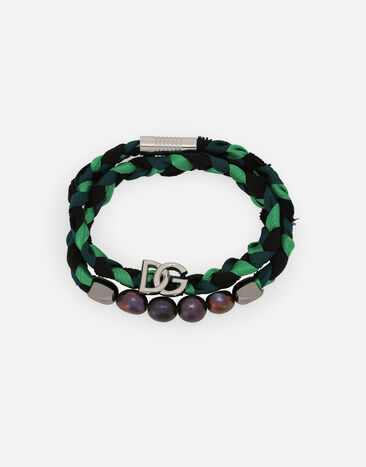 Dolce & Gabbana “Banano” interwoven bracelet Black VG4416VP587