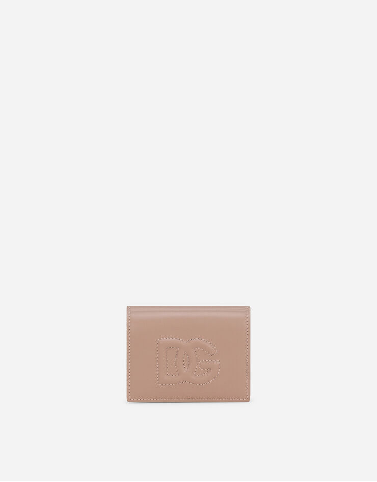 Dolce & Gabbana DG 로고 프렌치 플랩 지갑 페일 핑크 BI3276AG081