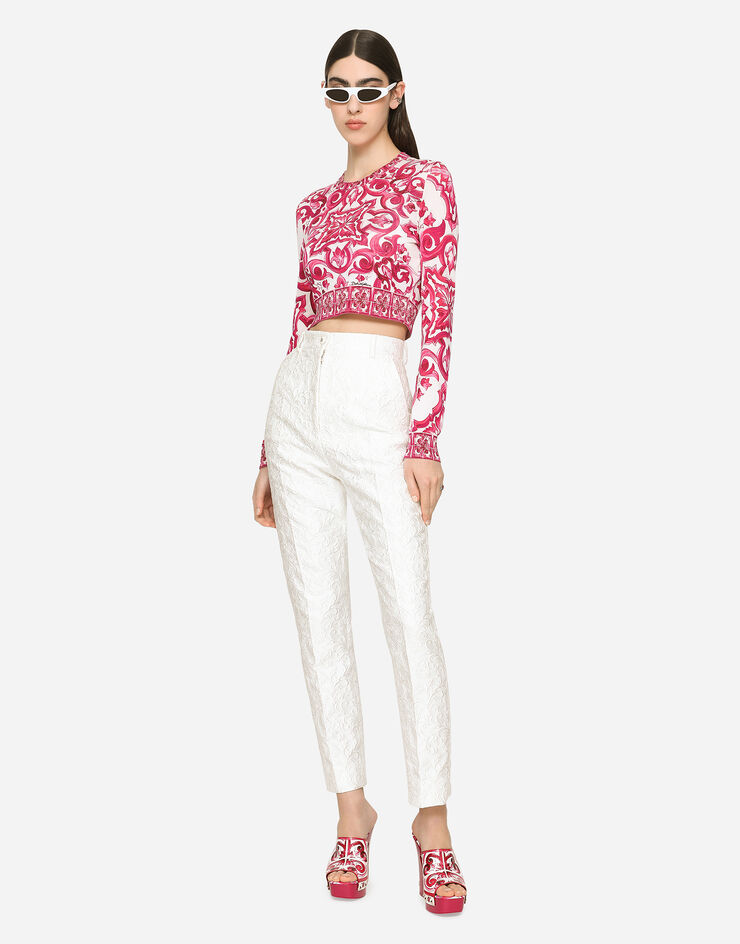 Dolce & Gabbana Brocade pants White FTAM2THJMO9