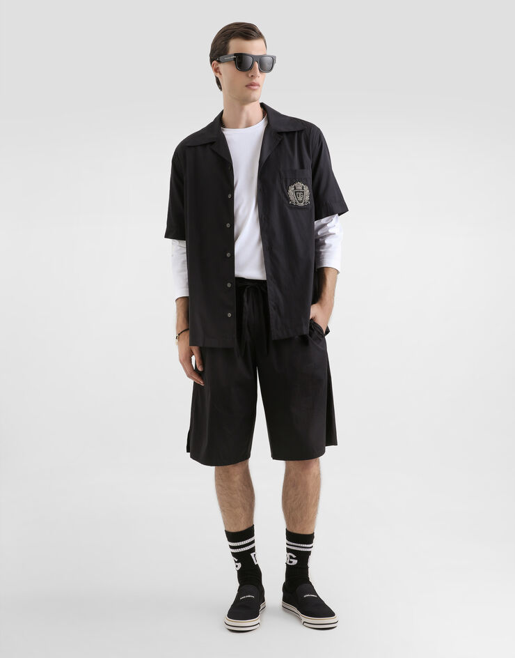 Dolce & Gabbana Hawaii cotton shirt Black G5JH9ZGK278