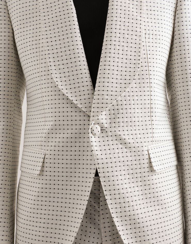 Dolce & Gabbana 싱글 브레스티드 실크 울 재킷 Dolce & Gabbana 싱글 브레스티드 실크 울 재킷 Multicolor G2UO6TGK051