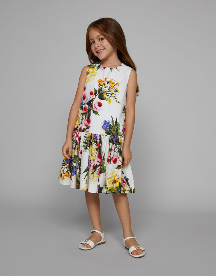 Dolce & Gabbana صندل من جلد لامع أبيض D11048A1153