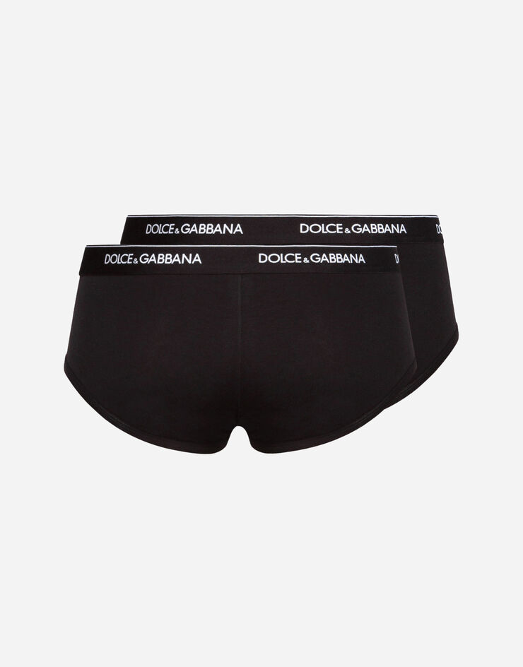Dolce & Gabbana Bi-pack Brando briefs in stretch cotton Black N9A05JO0025