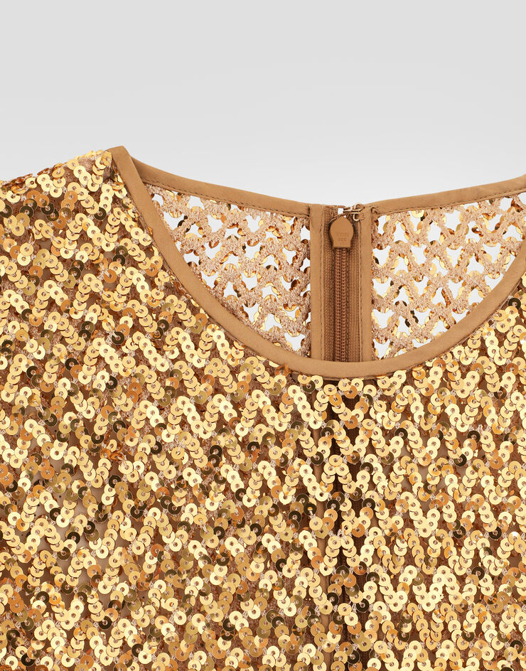 Dolce & Gabbana Sequin dress Dolce & Gabbana Sequin dress Gold F622GTFLSM7