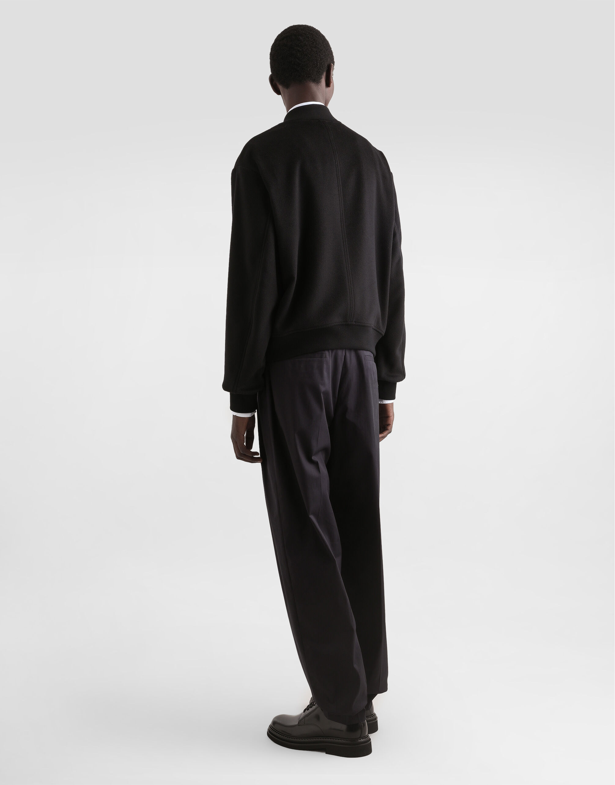 Blackのメンズ カシミア ボンバー ジャケット | Dolce&Gabbana®