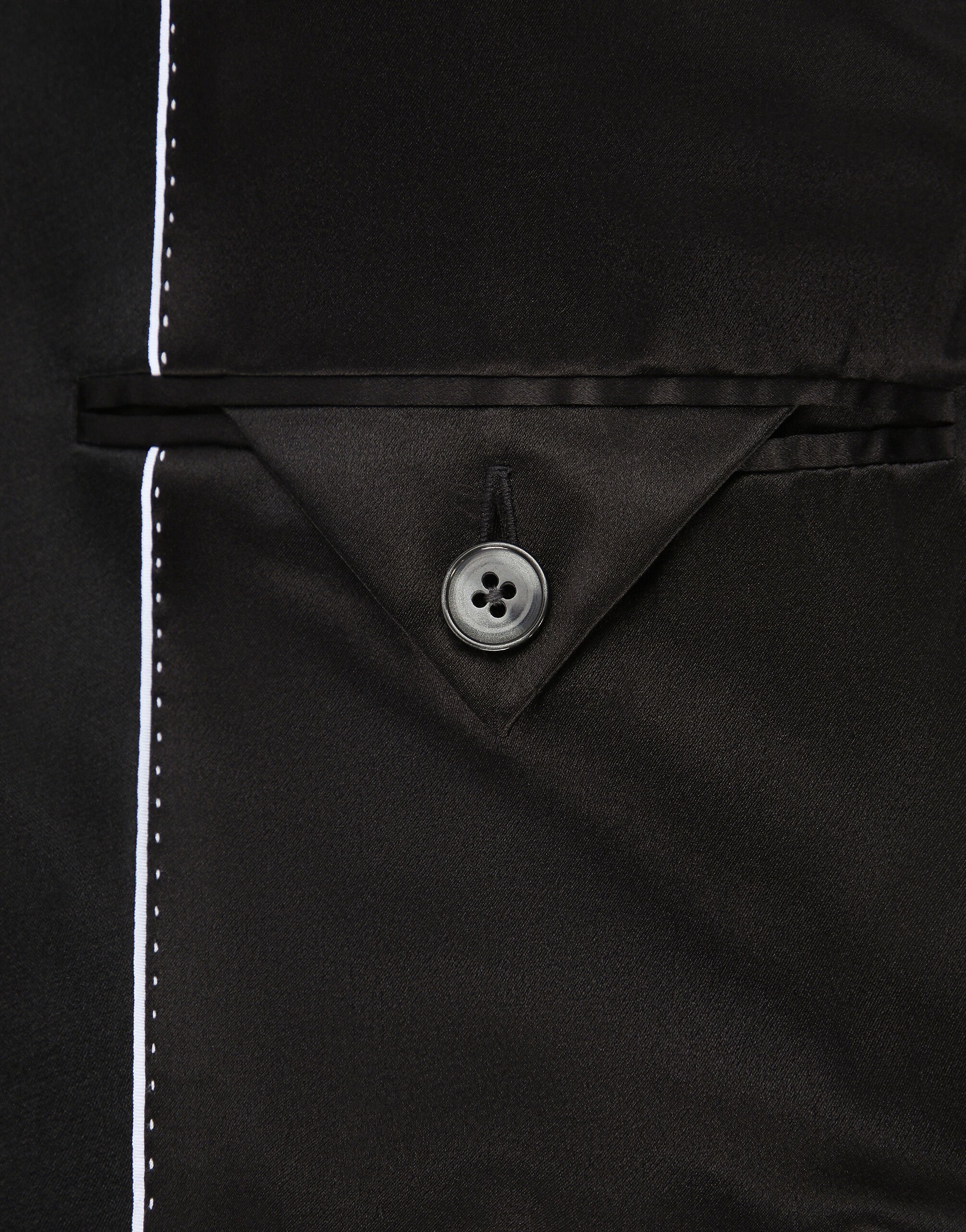 Short double wool tuxedo jacket in Black for Women