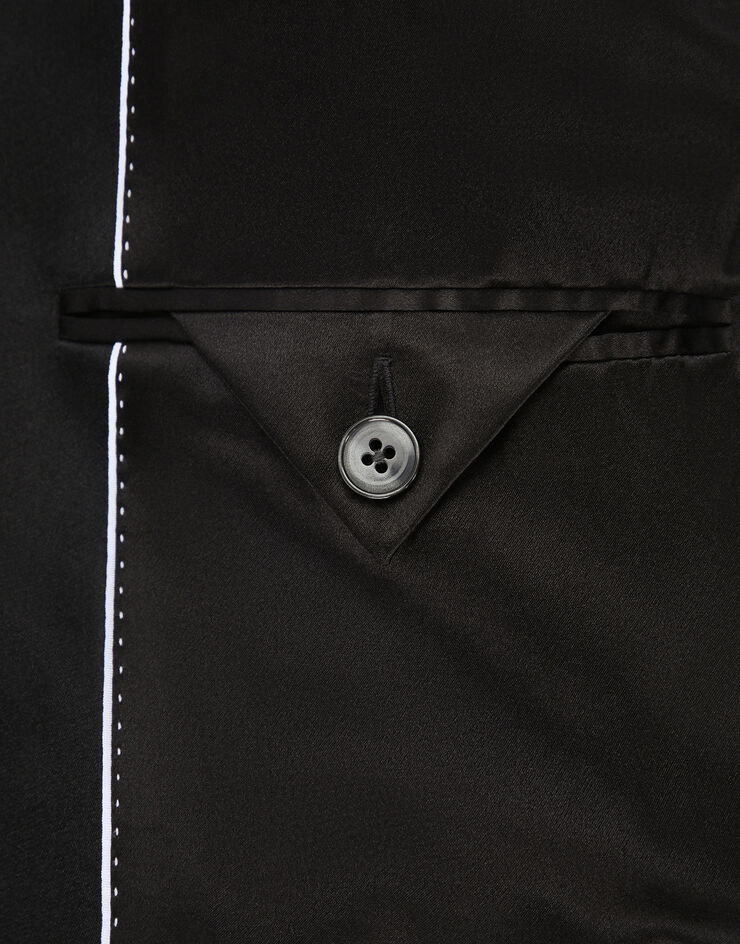 Dolce&Gabbana Short double wool tuxedo jacket Black F26X5TFU227