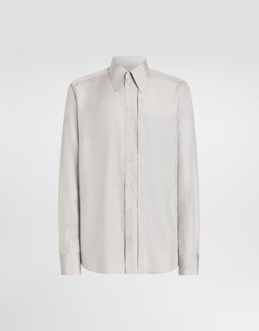 Dolce & Gabbana Crêpe de chine Martini shirt Grey G5OY2TFU1SU