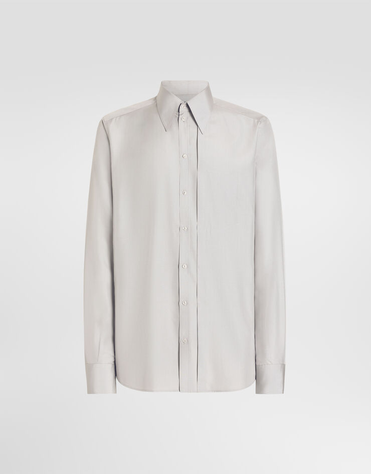 Dolce & Gabbana Crêpe de chine Martini shirt Dolce & Gabbana Crêpe de chine Martini shirt Grey G5OY2TFU1SU