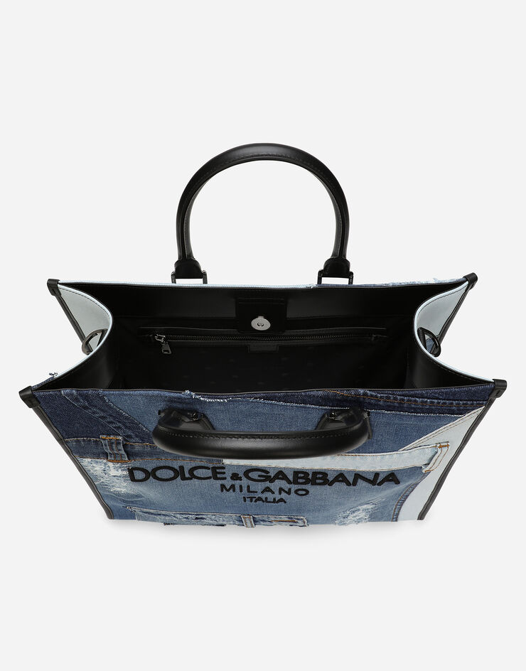 Dolce & Gabbana Large denim patchwork shopper Blue BM2271AO998