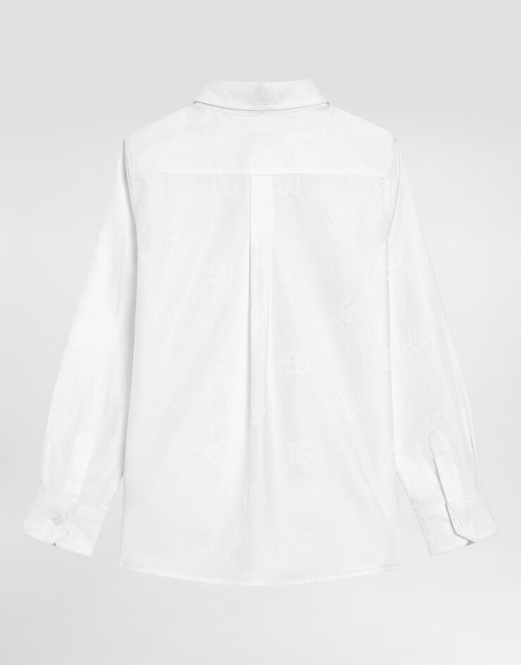 DolceGabbanaSpa Logo jacquard poplin shirt White L43S23FJ5GU