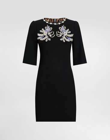 Dolce & Gabbana Vestido de lana Negro F6GAUZGDCSX