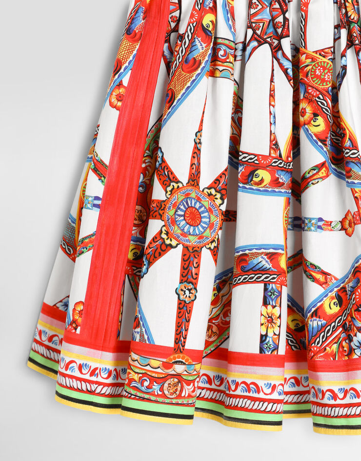 Dolce & Gabbana Carretto-print poplin dress Multicolor L24DU2FI5O4