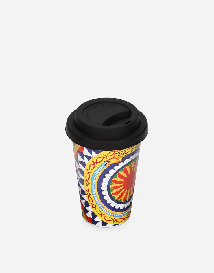 Dolce & Gabbana Taza de cerámica para la oficina Multicolor TC0108TCAME