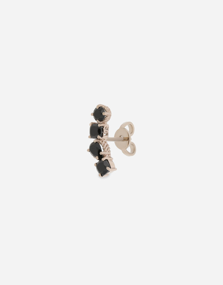 Dolce & Gabbana 18k white gold Anna earring with black spinels White WSQA1GWSPBL