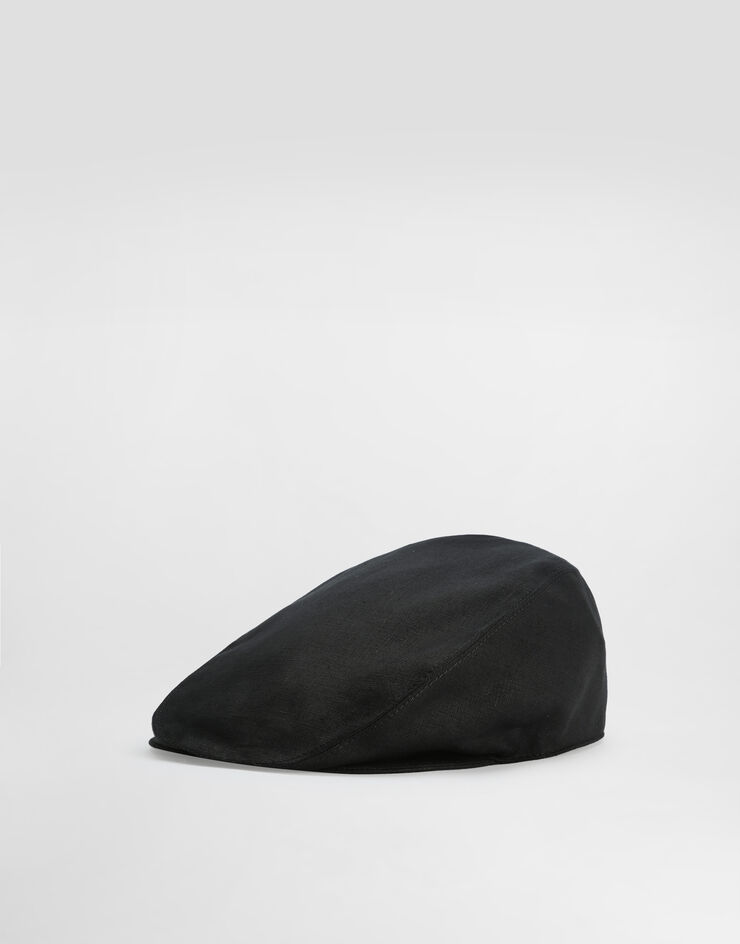 Dolce & Gabbana Linen flat cap Black GH587AFU4JB