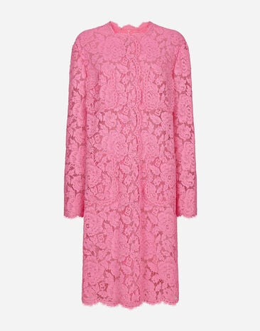 Dolce & Gabbana Branded floral cordonetto lace coat Pink FXT04TJBSHX