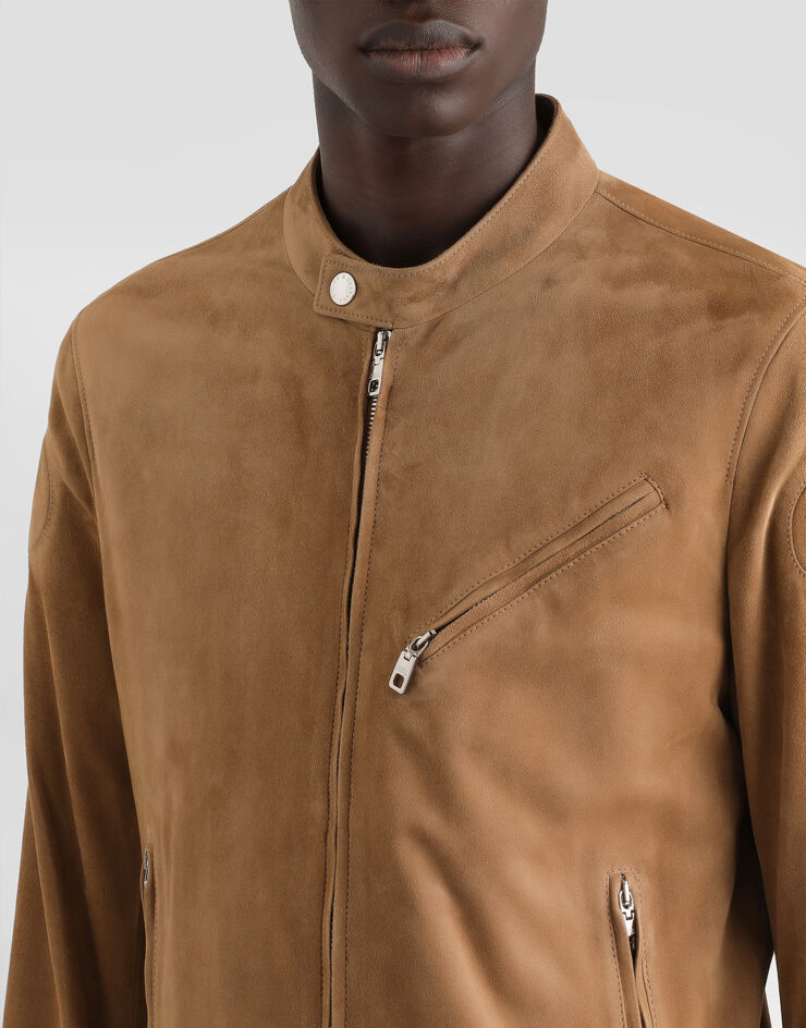 Dolce & Gabbana Lambskin leather jacket Beige G9BWILHULUU