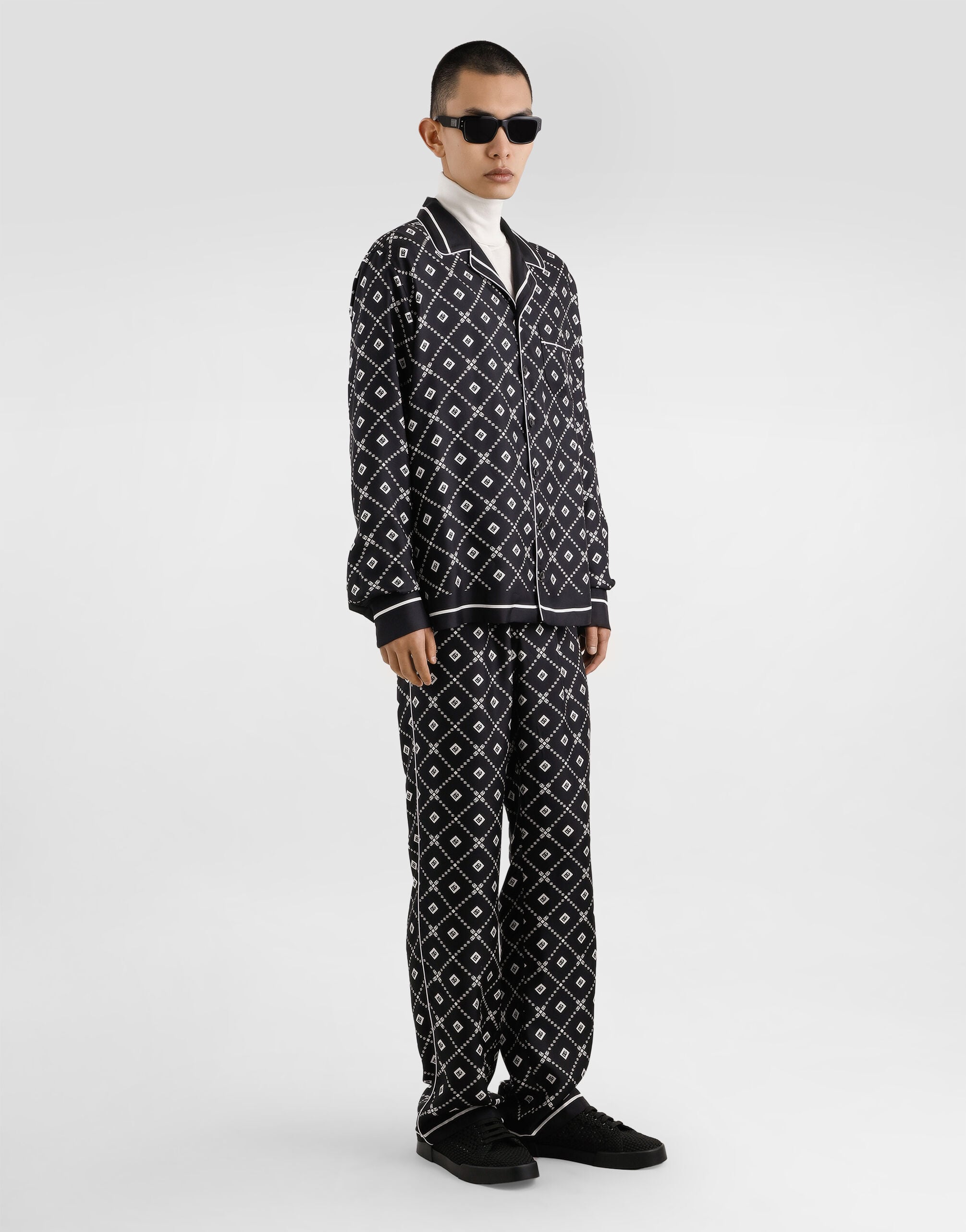 Printed twill trousers - thumbnail 2