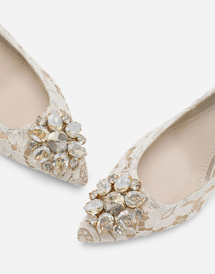 Dolce & Gabbana Pump in Taormina lace with crystals White CD0066AL198