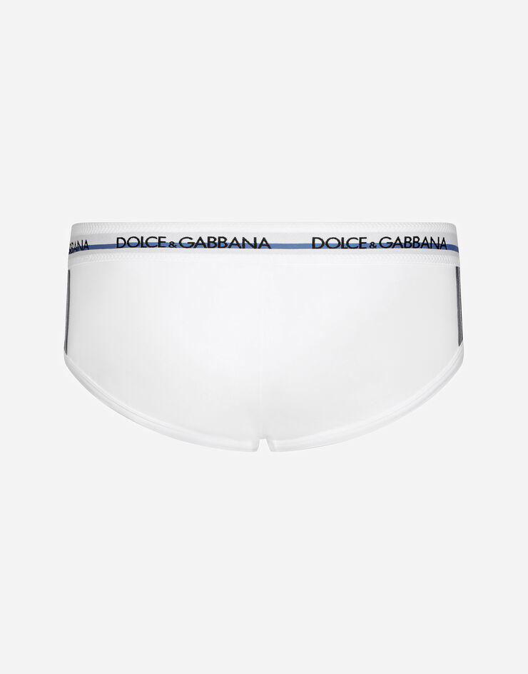 Dolce & Gabbana Slip Brando de punto bielástico Blanco M3E07JOUAIG