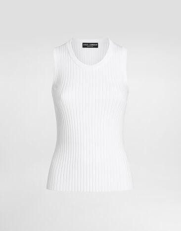 Dolce & Gabbana Viscose tank top White FXT66TJFMZY