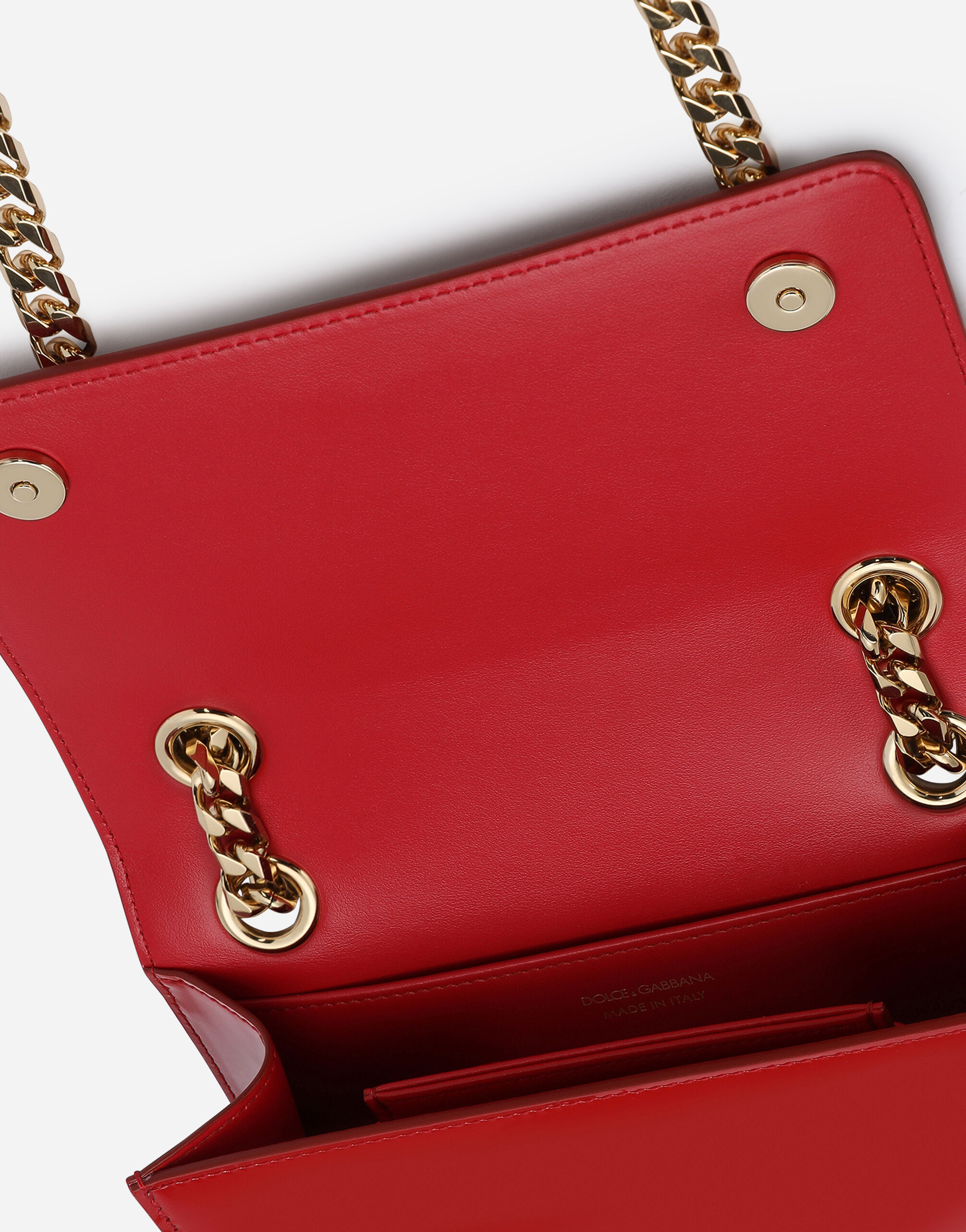 Polished calfskin 3.5 cell phone bag in Red for Women Dolce Gabbana