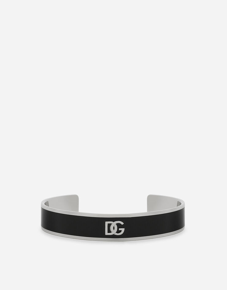 Dolce & Gabbana Pulsera de esmalte con logotipo DG Negro WBQ5P5W1111