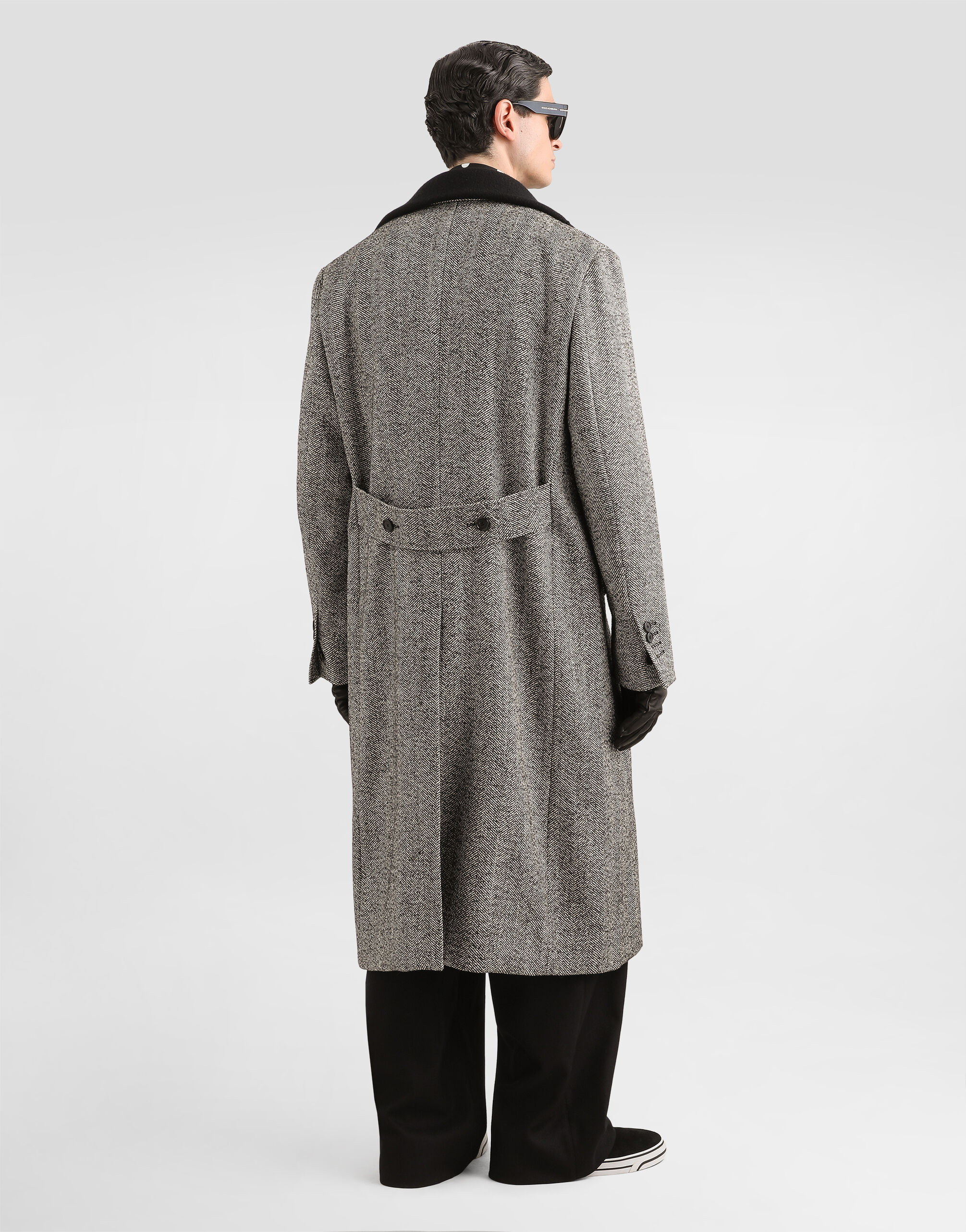 Virgin wool cardigan with embroidery in Black for Men | Dolce&Gabbana®