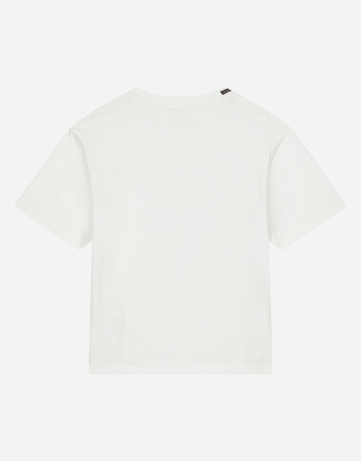 Dolce & Gabbana T-shirt en jersey à logo DG Blanc L4JTHVG7NXE