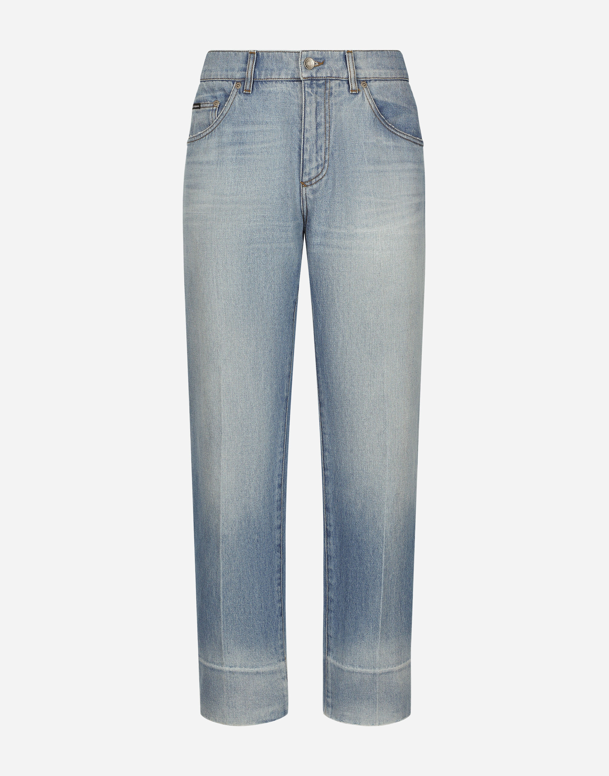 Dolce & Gabbana Classic blue denim jeans Print G5LI1DG8KD2