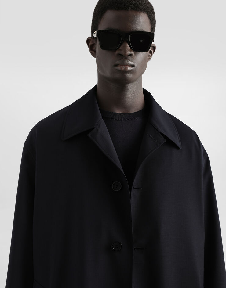 Dolce & Gabbana 羊毛单排扣风衣 蓝 G036CTFURK8