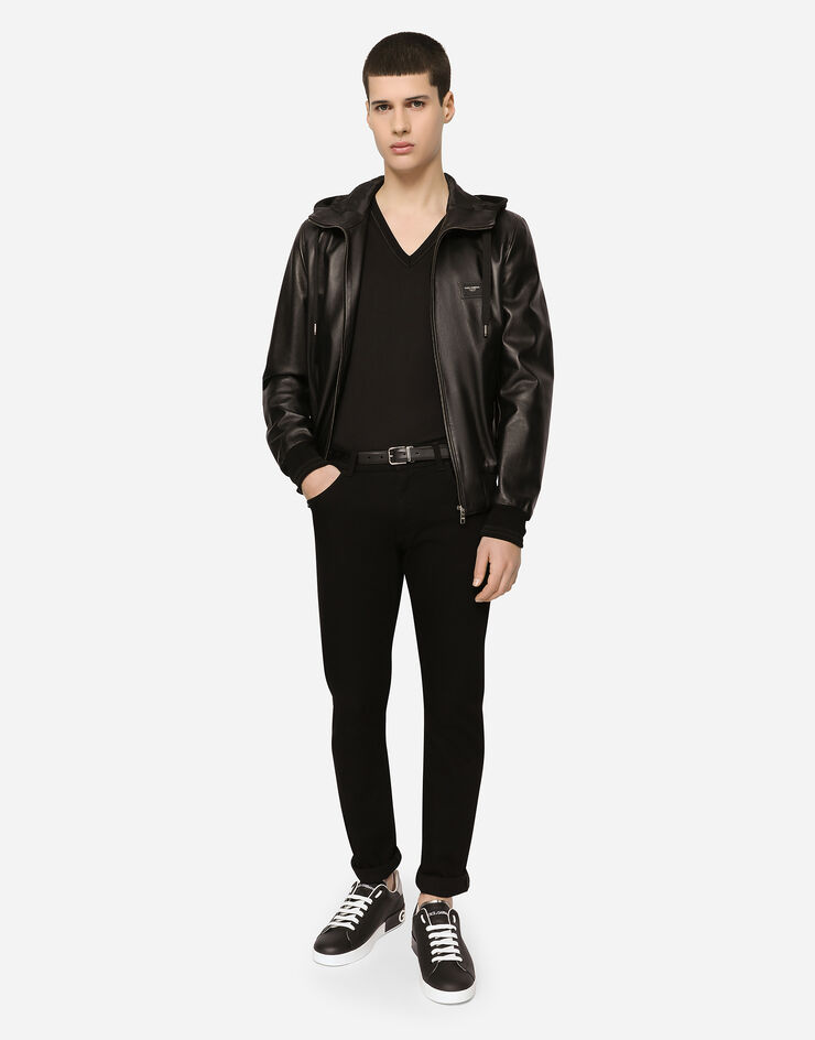 Black slim-fit stretch jeans in Black for | Dolce&Gabbana® US