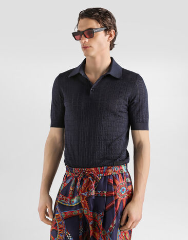 Dolce & Gabbana Polo con detalles de encaje broderie anglaise Dolce & Gabbana Polo con detalles de encaje broderie anglaise Grey GXZ02ZJBSQ4